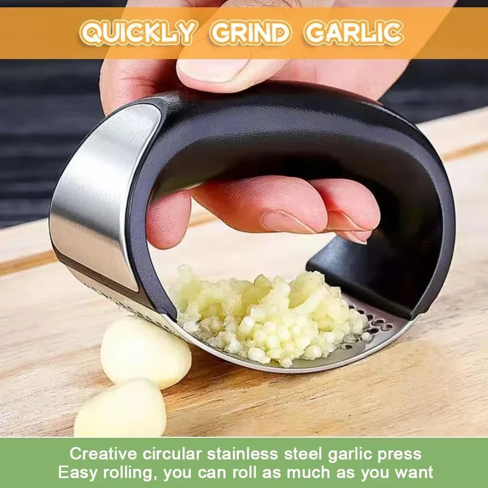 Manual Garlic Chopper Garlic Chopping Tools Fruits and Vegetables Kitchen Gadget Stainless Steel Garlic Press Crusher Для Кухни